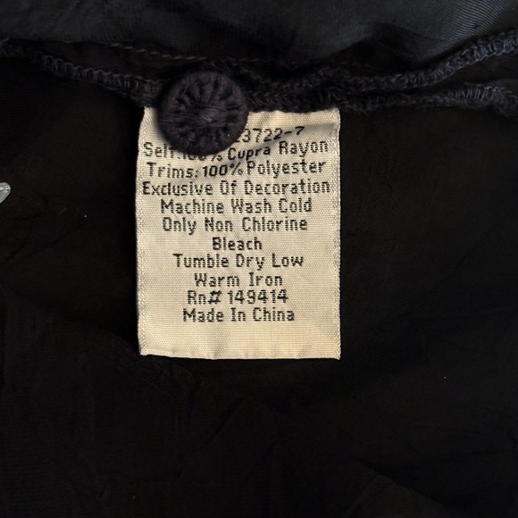 Johnny Was Esmerelda Tunic Embroidered Black Floral Cupra Rayon Women's L - Picture 7 of 7